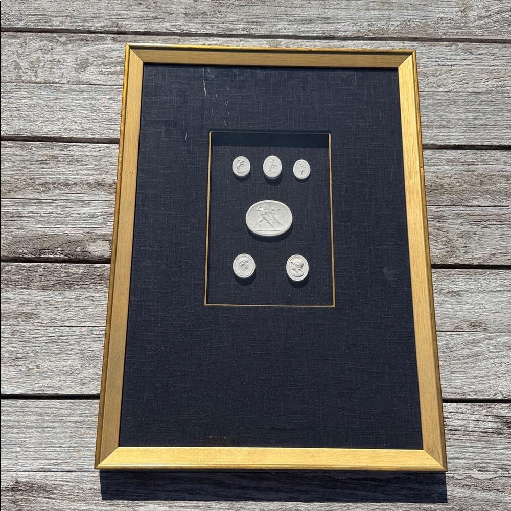 RH RESTORATION HARDWARE‎ 19TH C. EUROPEAN INTAGLIOS BLACK - 3